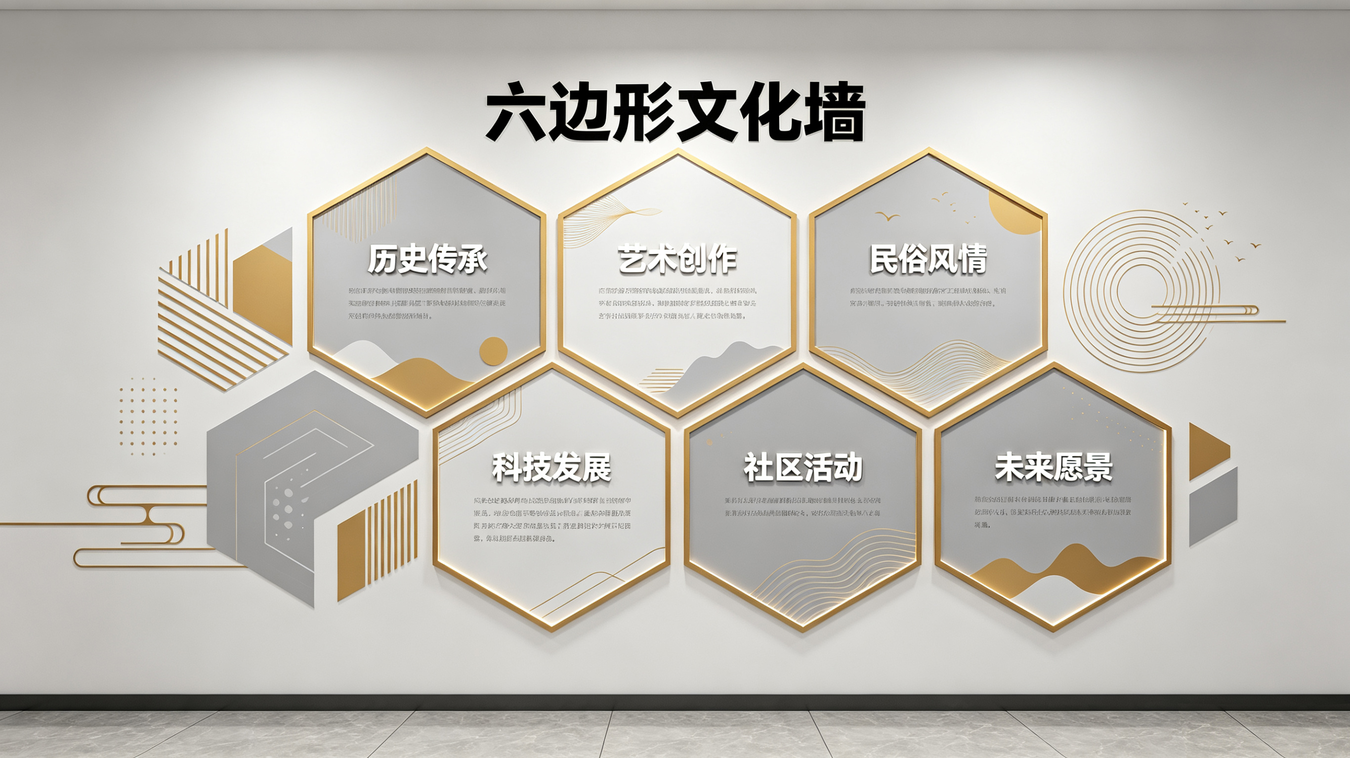 巴中企业文化墙 | 六边形信息美学